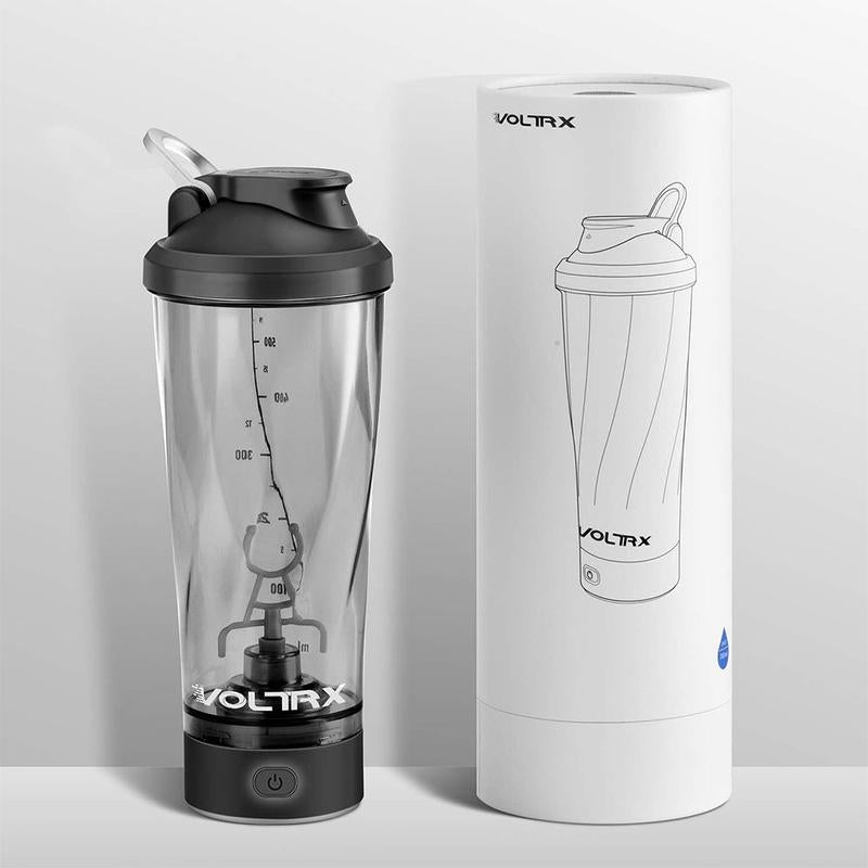 VOLTRX Vortex Boost Electric Protein Shaker Sports Bottle 24 Oz Portable USB C Rechargeable BPA Free Tritan, Smooth Texture, Easy to Clean, Waterproof
