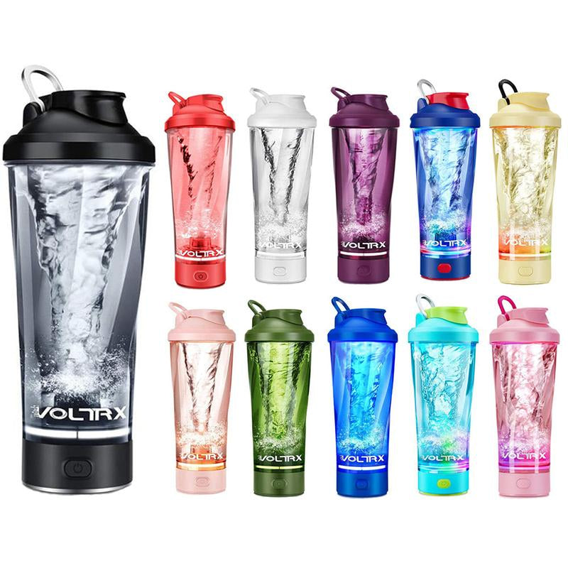 VOLTRX Vortex Boost Electric Protein Shaker Sports Bottle 24 Oz Portable USB C Rechargeable BPA Free Tritan, Smooth Texture, Easy to Clean, Waterproof